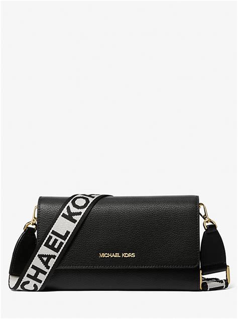 michael michael kors jet set large leather shoulder bag|Michael Kors jet set crossbody bag.